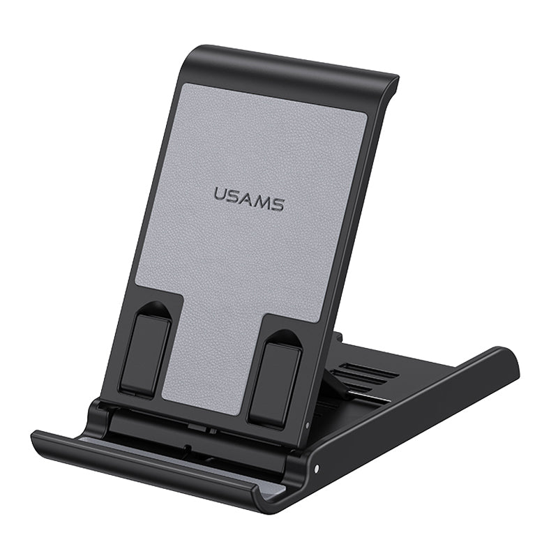 USAMS US-ZJ073 Universal Phone Tablet Desktop Stand Multi-Angle Adjustable Foldable Tabletop Phone Holder Bracket USAMS US-ZJ073 Universal Phone Tablet Desktop Stand Multi-Angle Adjustable Foldable Tabletop Phone Holder Bracket